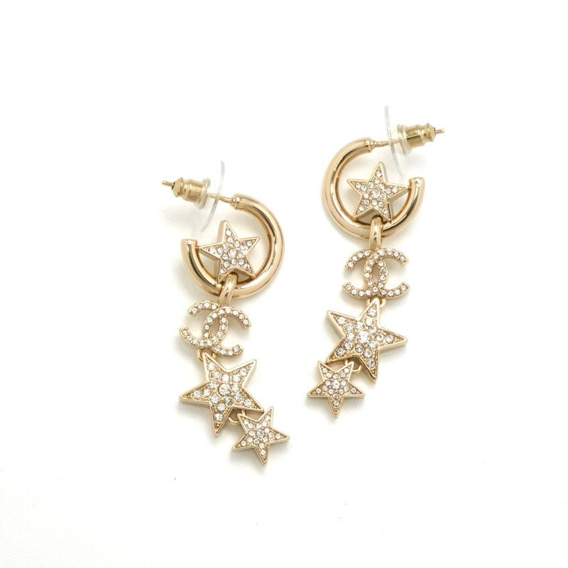 CHANEL シャネル フープピアス 星型 ココマーク シャネル CHANEL ピアス イヤリング ゴールド フープピアス ココマーク