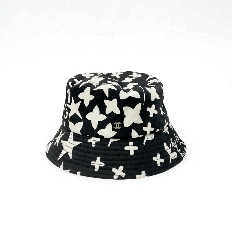 シャネル ハット ドット M ブラック ココマーク コットン バケット シャネル ハット ドット M ブラック ココマーク コットン バケット