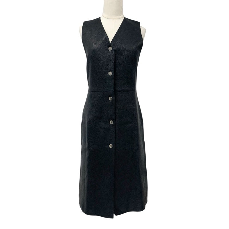 エルメス HERMES アウター 鹿革 ブラック ロングベスト ジレ セリエ