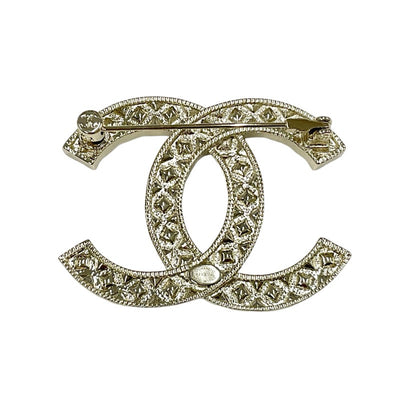 シャネル CHANEL ブローチ コサージュ ゴールド ココマーク ラインストーン