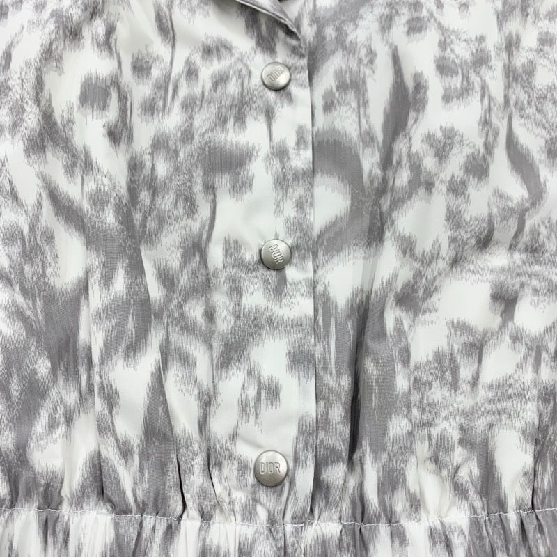 クリスチャンディオール CHRISTIAN DIOR ワンピース ホワイト グレー キッズ 半袖 ロゴ フレアドレス