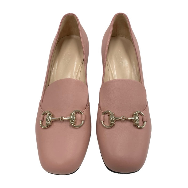グッチ GUCCI パンプス 靴 シューズ レザー ピンク ホースビット