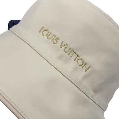 Louis Vuitton Dailygram Monogram Hat Cotton White Bucket Hat Reversible