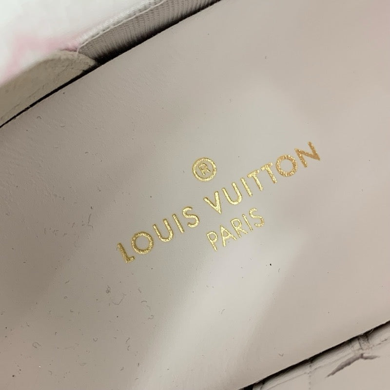 ルイヴィトン LOUIS VUITTON ステラーライン モノグラム スニーカー 靴 シューズ メッシュ レザー ピンク ホワイト ロゴ ハイカットスニーカー