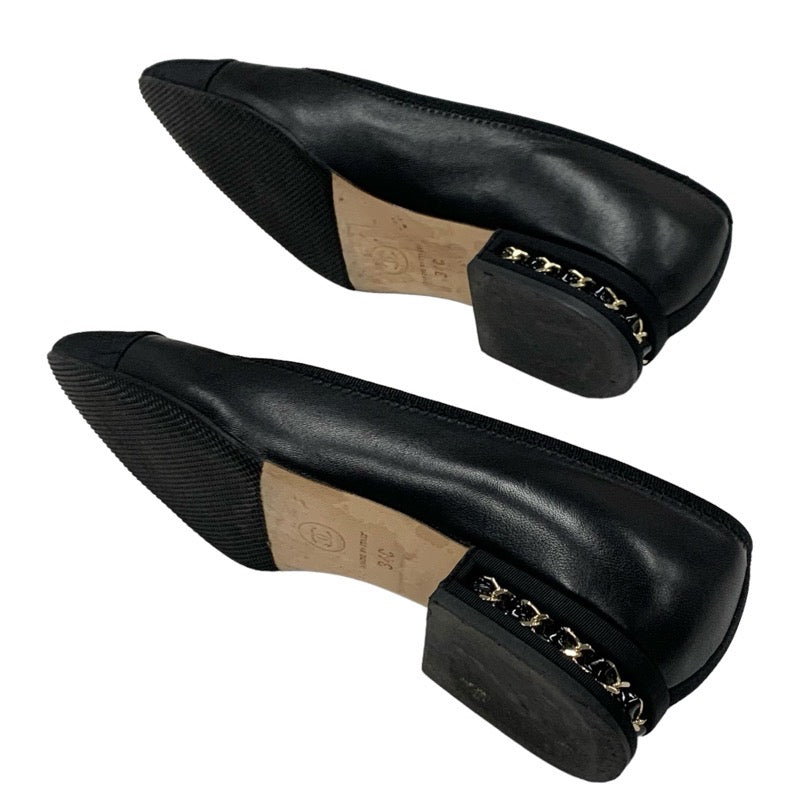 シャネル CHANEL パンプス 靴 シューズ ラムスキン ファブリック