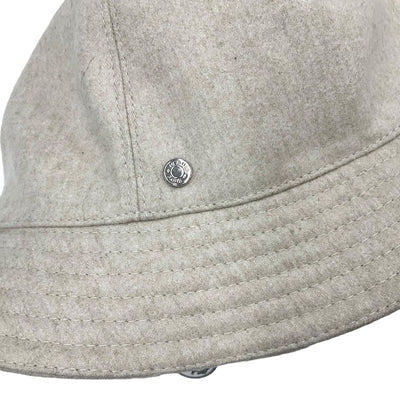 Hermes Calvi hat wool bucket hat logo beige