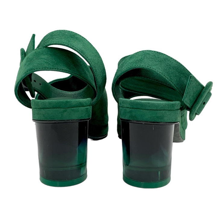 エルメス HERMES Flirt60 サンダル 靴 シューズ スエード グリーン エルメス HERMES Flirt60 サンダル 靴 シューズ スエード グリーン