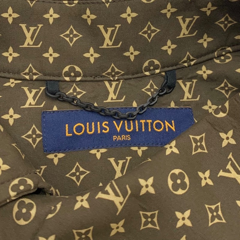 ルイヴィトン LOUIS VUITTON アウター コットン ブラウン NIGO マイクロモノグラム ケープ ポンチョ メンズ