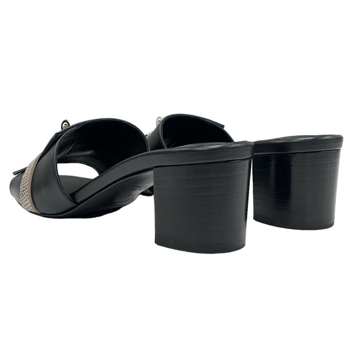 エルメス HERMES ジジ サンダル 靴 シューズ レザー ブラック ベージュ 黒 シルバー ケリー金具 ミュール リザード エルメス HERMES ジジ サンダル 靴 シューズ レザー ブラック ベージュ