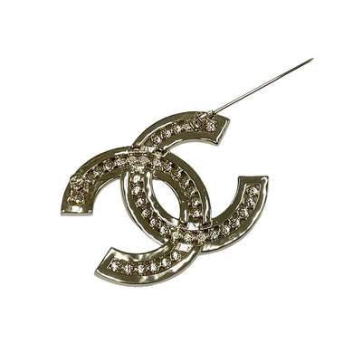 Chanel CHANEL Brooch Corsage Gold Coco Mark Rhinestone