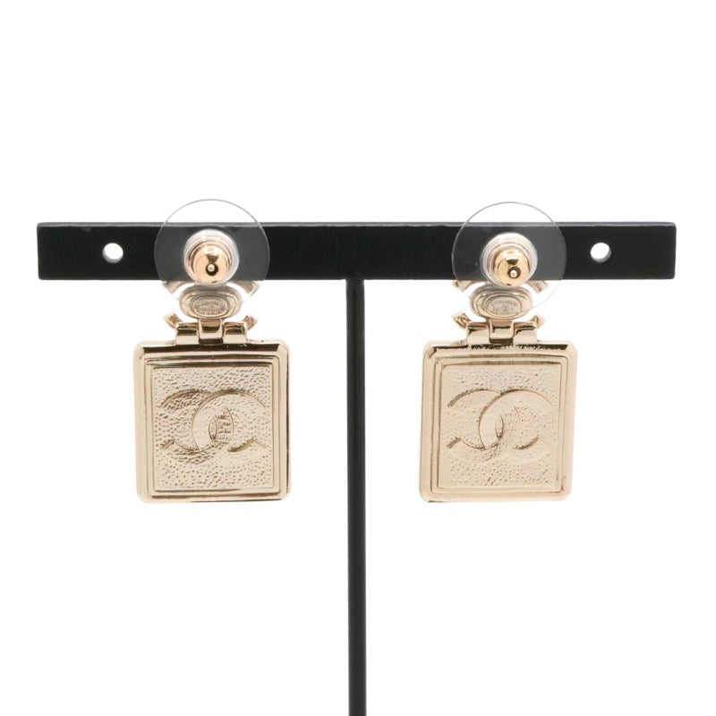 シャネル CHANEL ピアス イヤリング ゴールド ココマーク ラインストーン 香水瓶 ボトル