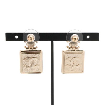 シャネル CHANEL ピアス イヤリング ゴールド ココマーク ラインストーン 香水瓶 ボトル