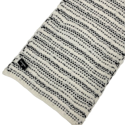 Chanel CHANEL scarf, white, black, coco mark, pocket scarf