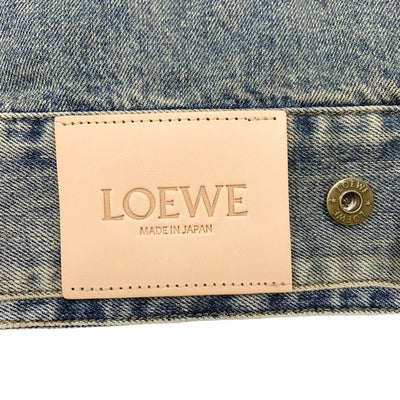 ロエベ LOEWE アウター コットン ブルー ボンバージャケット ロゴ ティーウォッシュ メンズ