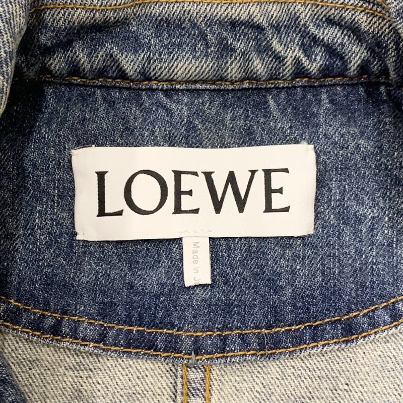 ロエベ LOEWE アウター コットン ブルー ボンバージャケット ロゴ ティーウォッシュ メンズ