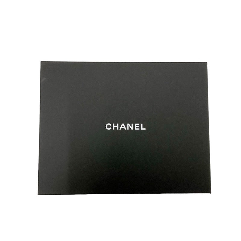 Chanel CHANEL card case card holder pass case black gold coco mark matelasse pearl chain