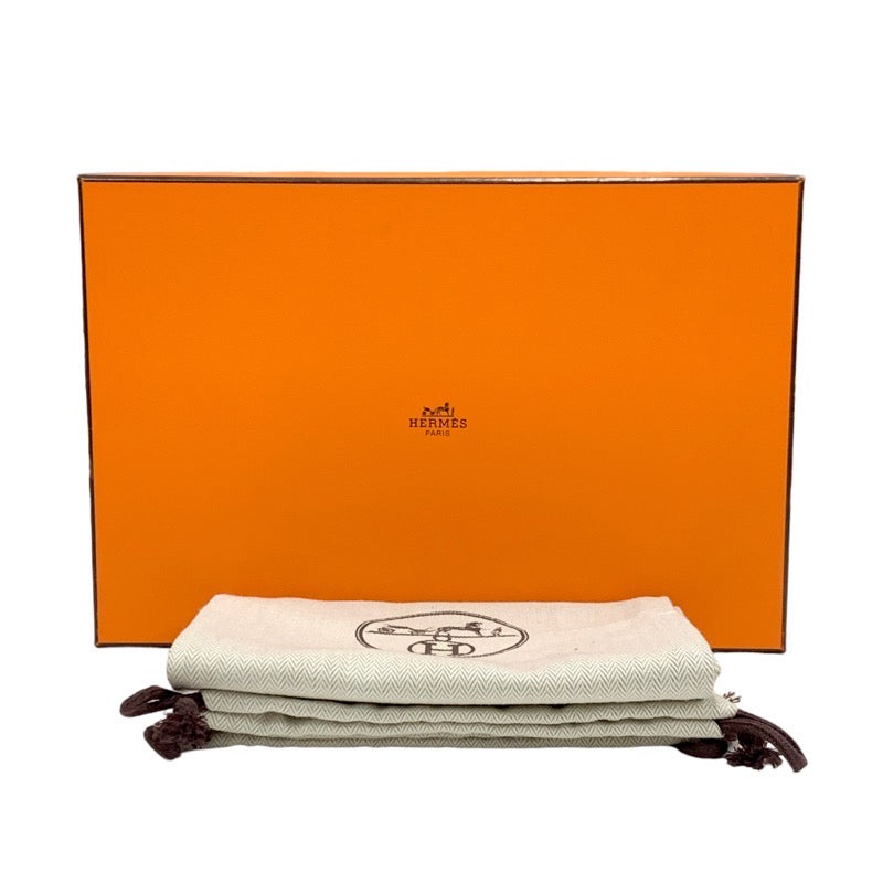 エルメス HERMES ロマンツァ サンダル 靴 シューズ レザー ブラウン ホワイト シェーヌダンクル