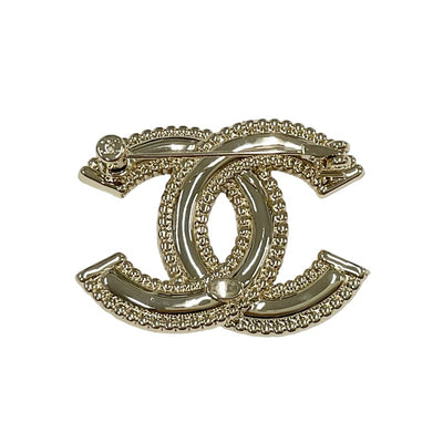 Chanel CHANEL Brooch Corsage Gold Coco Mark Logo Rhinestone