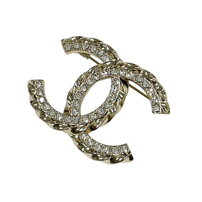 Chanel CHANEL Brooch Corsage Gold Coco Mark Rhinestone