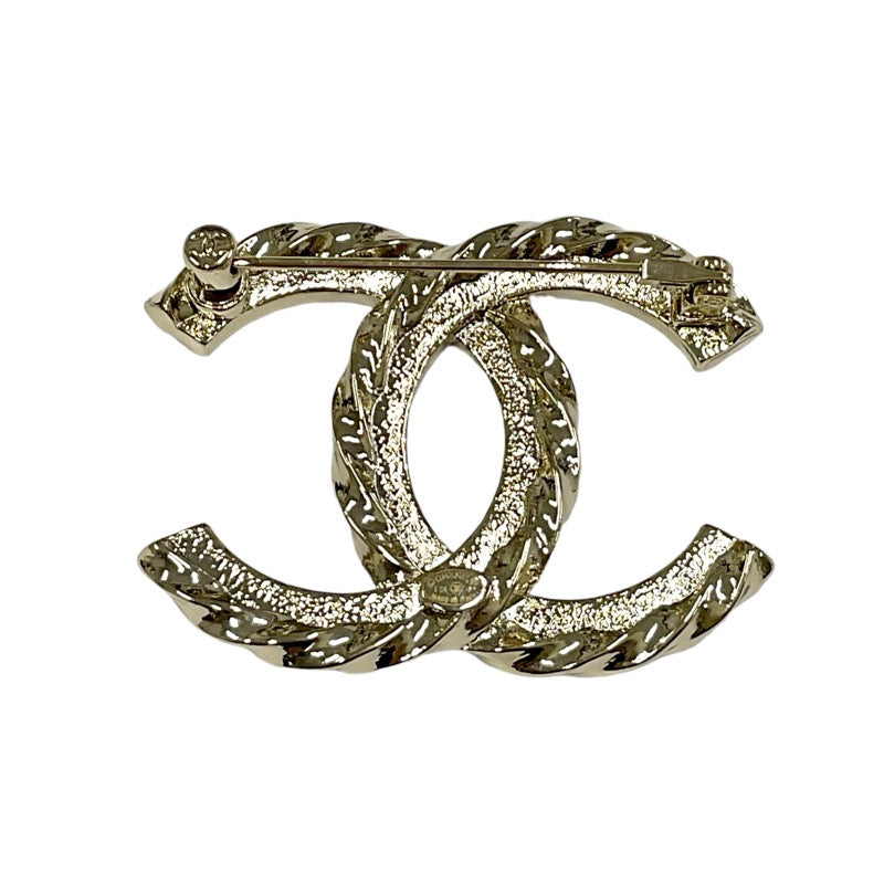 Chanel CHANEL Brooch Corsage Gold Coco Mark Rhinestone