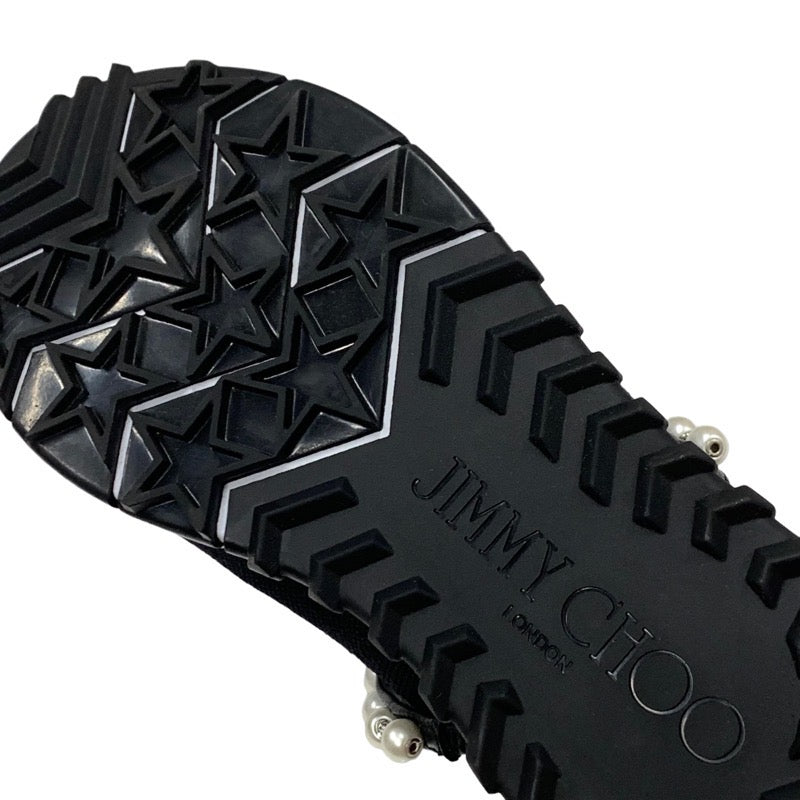 ジミーチュウ JIMMY CHOO スニーカー 靴 シューズ ファブリック ブラック 黒 ソックススニーカー パール クリスタル ニット