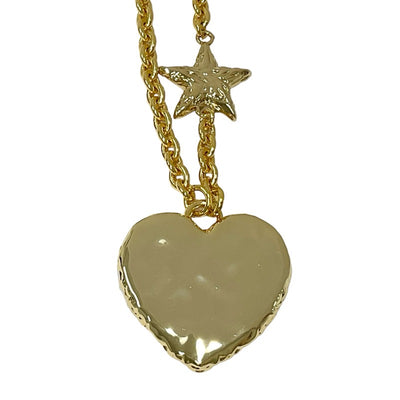 Chanel CHANEL necklace pendant choker gold black coco mark star heart