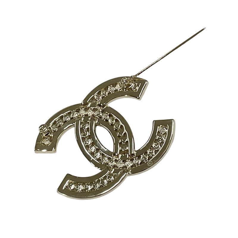 Chanel CHANEL Brooch Corsage Gold Coco Mark Rhinestone