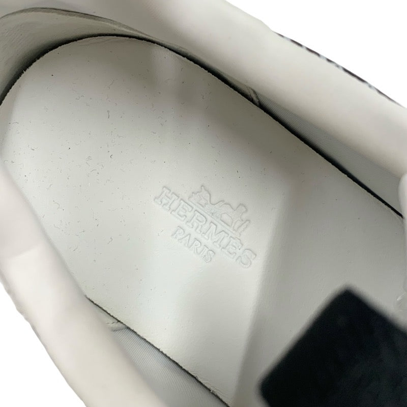 エルメス HERMES グラム スニーカー 靴 シューズ レザー スエード ブラック ホワイト バンダナ柄