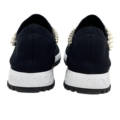 ジミーチュウ JIMMY CHOO スニーカー 靴 シューズ ファブリック ブラック 黒 ソックススニーカー パール クリスタル ニット