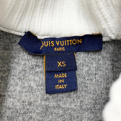 Louis Vuitton LOUIS VUITTON Tops Gray White Sweatshirt High Neck Logo