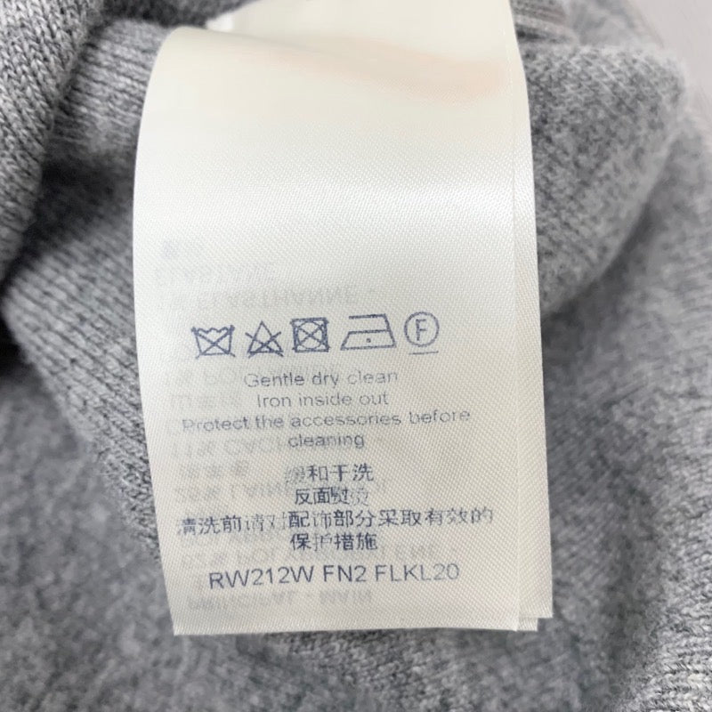 Louis Vuitton LOUIS VUITTON Tops Gray White Sweatshirt High Neck Logo