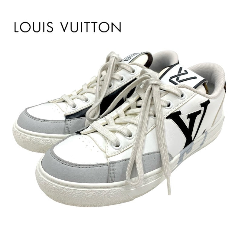 ルイヴィトン LOUIS VUITTON チャーリーライン モノグラム スニーカー 靴 シューズ レザー ホワイト グレー ブラック ロゴ