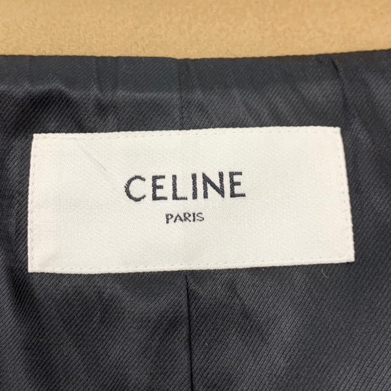 セリーヌ CELINE アウター ベージュ スタンドカラー オーバーサイズ コート ウール