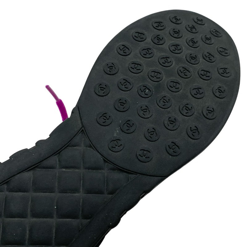 シャネル CHANEL スニーカー 靴 シューズ メッシュ ピンク系 パープル ココマーク