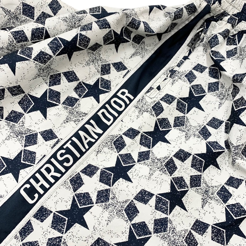 クリスチャンディオール CHRISTIAN DIOR ボトムス ポリエステル ホワイト ネイビー ロングスカート スター ロゴ