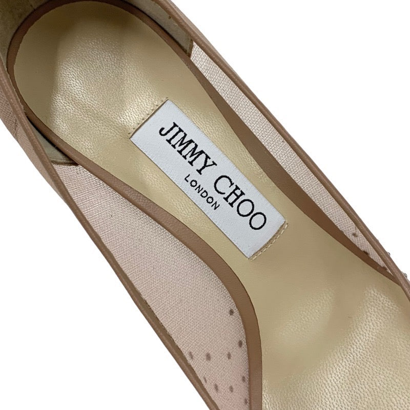 Jimmy Choo JIMMY CHOO Love85 Pumps Shoes Shoes Mesh Leather Pink Rhinestone Party Shoes