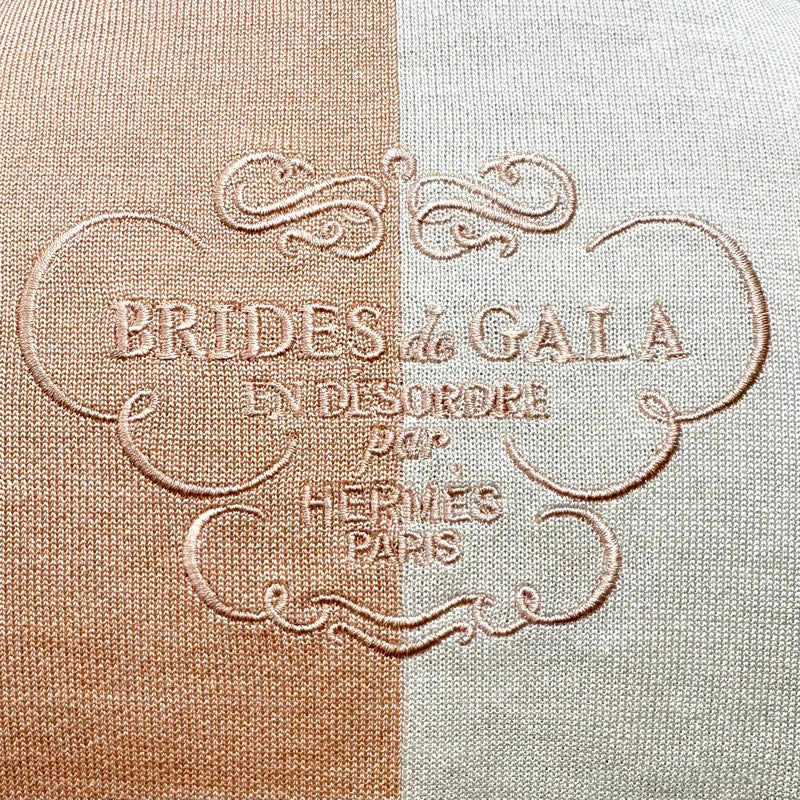 エルメス HERMES トップス ピンク アイボリー BRIDESdeGALA ニット 長袖