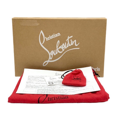 クリスチャンルブタン Christian Louboutin パンプス 靴 シューズ レザー ベージュ ゴールド スパイク スタッズ グリッター