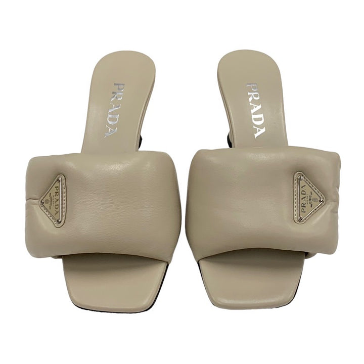 プラダ PRADA サンダル 靴 シューズ パデッドナッパレザー ベージュ