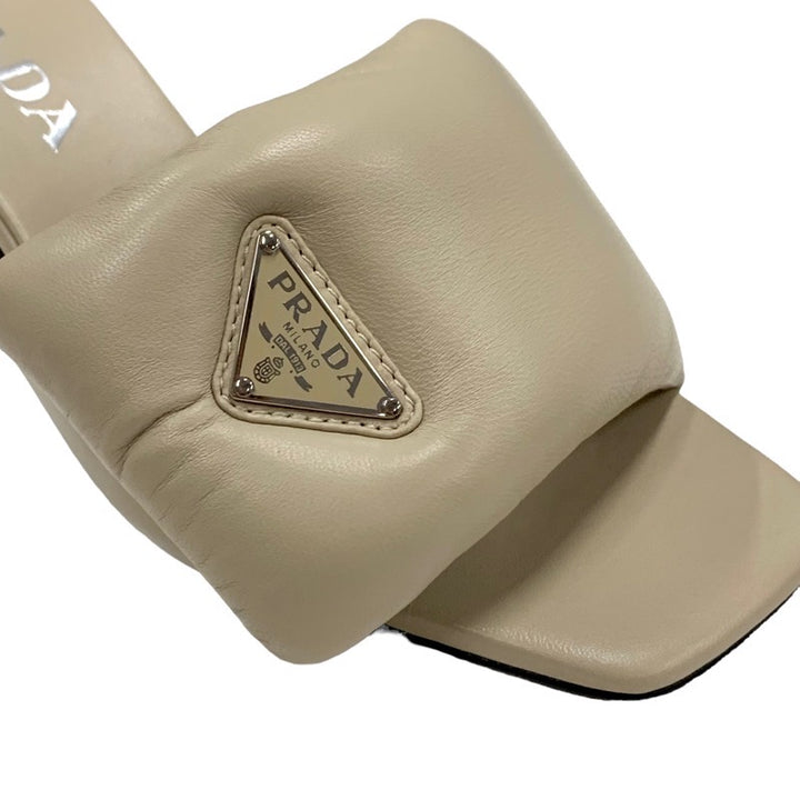 PRADA ベージュ ミュール プラダ PRADA サンダル 靴 シューズ パデッドナッパレザー ベージュ