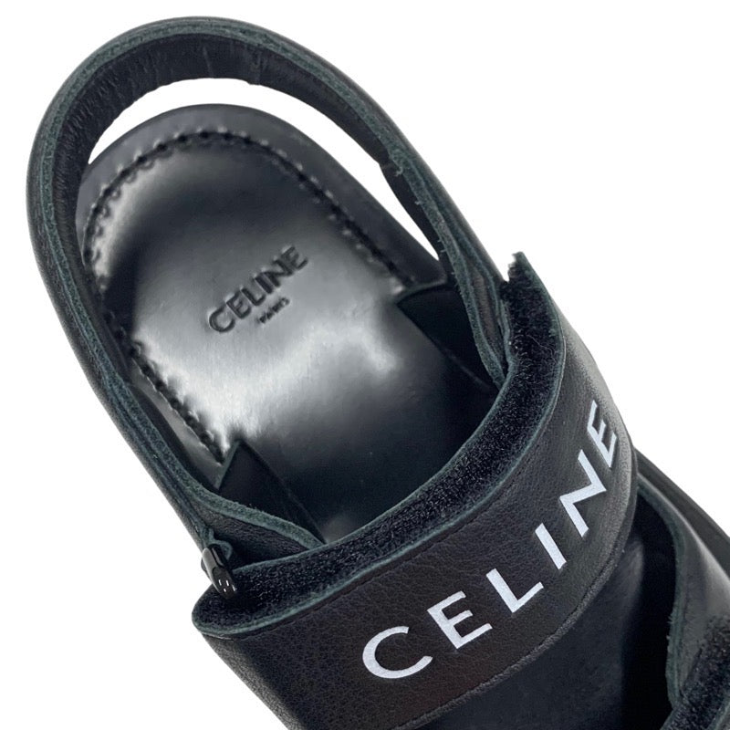 セリーヌ/CELINE サンダル \"CELINE LEO\" レザー セリーヌ CELINE レオ サンダル 靴 シューズ レザー ブラック