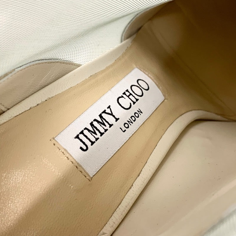 ジミーチュウ JIMMY CHOO SIOUX100 ブーツ ショートブーツ 靴 シューズ レザー メッシュ オフホワイト クリアヒール