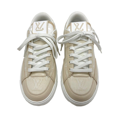 Louis Vuitton LOUIS VUITTON Charlie Line sneakers shoes fabric beige white unused LV logo