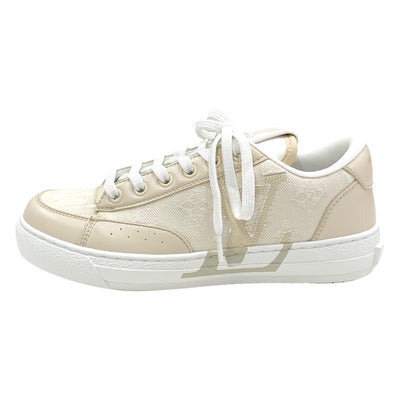 Louis Vuitton LOUIS VUITTON Charlie Line sneakers shoes fabric beige white unused LV logo