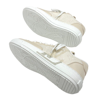 Louis Vuitton LOUIS VUITTON Charlie Line sneakers shoes fabric beige white unused LV logo