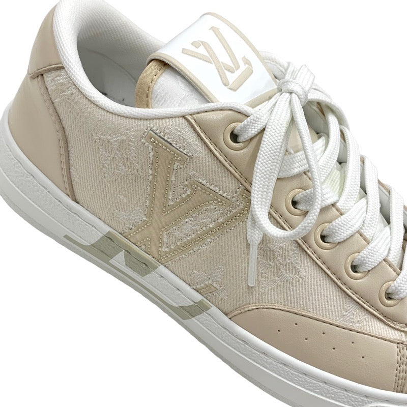 Louis Vuitton LOUIS VUITTON Charlie Line sneakers shoes fabric beige white unused LV logo