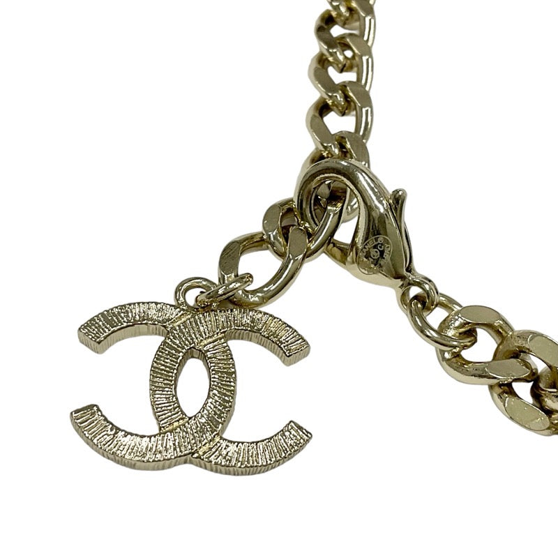 Chanel CHANEL necklace pendant choker gold coco mark rhinestone