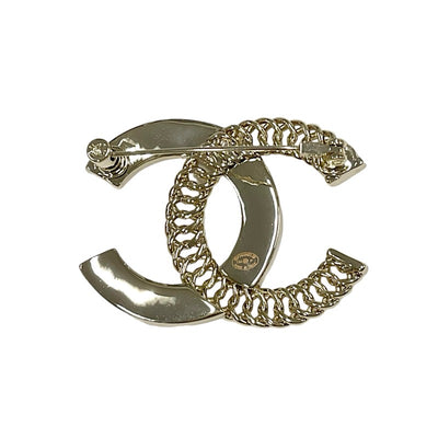 Chanel CHANEL Brooch Corsage Gold Coco Mark Logo Rhinestone