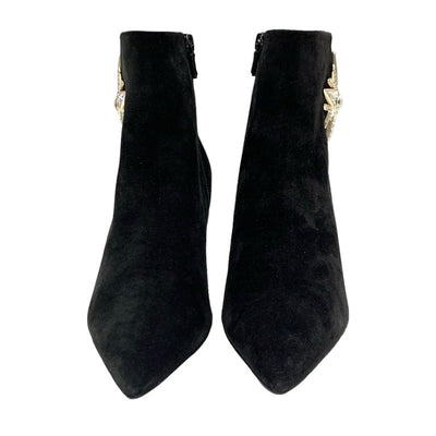 Roger Vivier SIN STAR STRASS BOOTIE Boots, Short Boots, Shoes, Suede, Black, Black, Gold, Bijoux