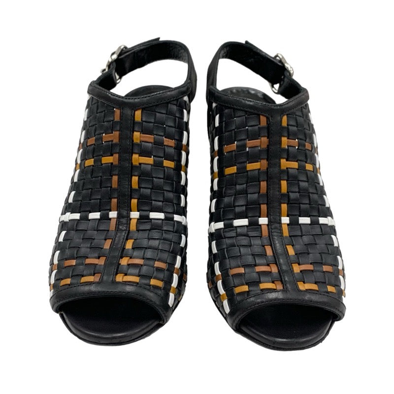 エルメス HERMES サンダル 靴 シューズ レザー ブラック ブラウン ホワイト ウエッジソール